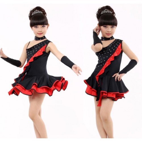 Latin Dance Dress For Girls Samba Dress Ballroom Dancing Dress Girl Dancewear Kids Kid Costume Ballet Vestido Baile Latino Girls